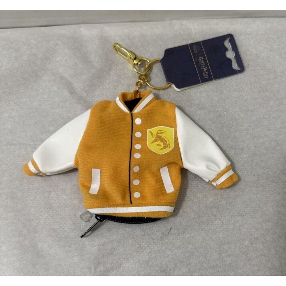 Harry Potter Hufflepuff House Yellow Jacket Keychain Bag Charm Stocking Stuffer